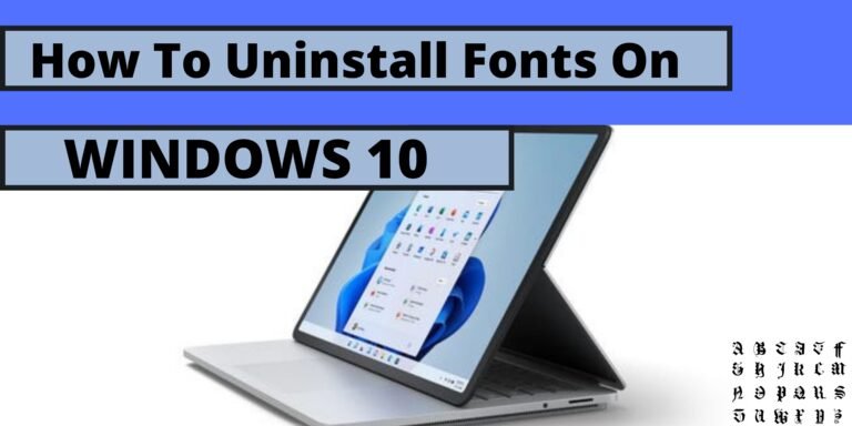 uninstall fonts on windows 10