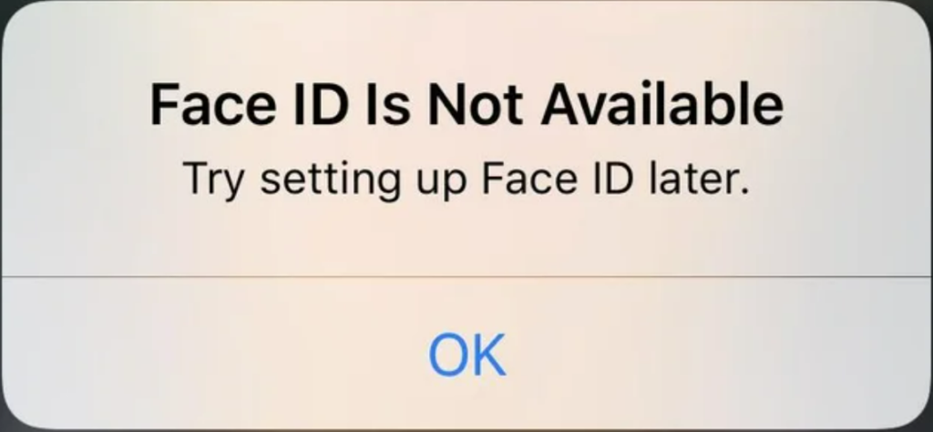 Face ID is Not Available 